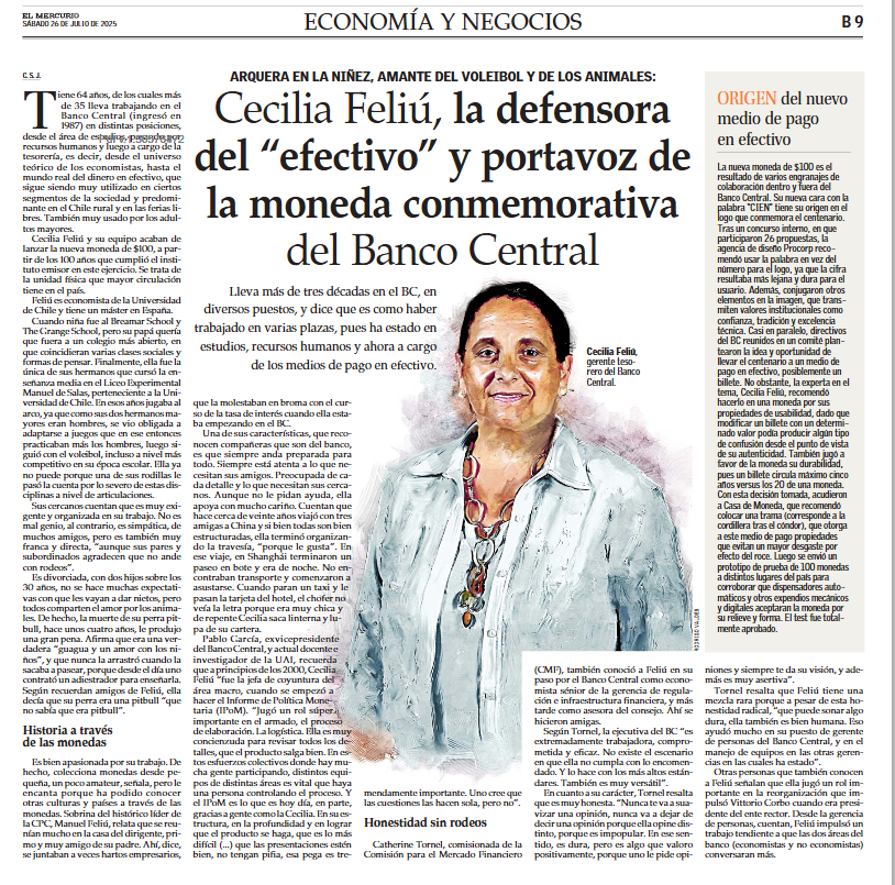 cultrun's tweet image. Cecilia Feliú, del Banco Central de Chile, defensora del dinero en efectivo. Una rareza liberal en estos tiempos.