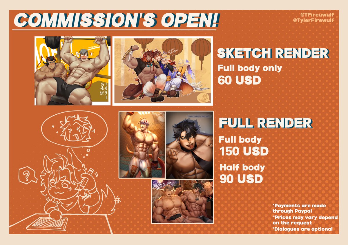 It's here! Comms are open!

I'm opening some slots for my upcoming break, if you're interested, my dm's open👍
[Rts are appreciated 🙌]
