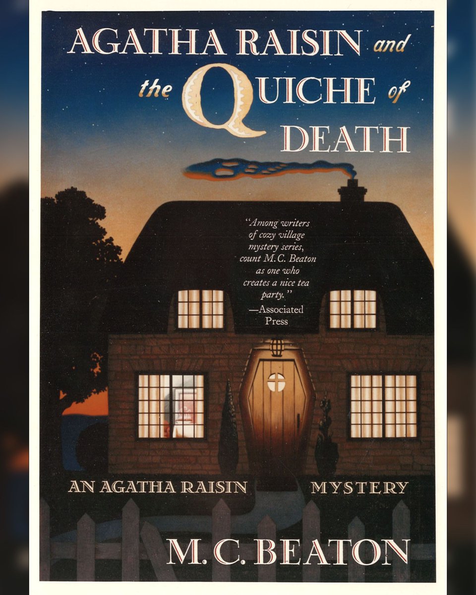 For many readers, their first introduction to M.C. Beaton was with Agatha Raisin and the Quiche of Death. Here we have the pre-release cover art proof sent to M.C. Beaton for the first US hardback edition.

(US) buff.ly/QV2HSH8 
(UK) buff.ly/R0WELde