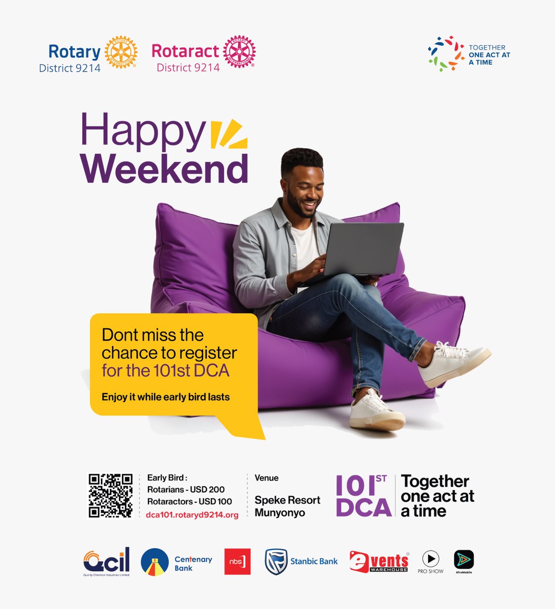 Rotary9214dca's tweet photo. The #101stDCA is going to be MASSIVE, and Early Bird Registration is OPEN!

As you enjoy your weekend, don’t miss the chance to register and save your spot. https://t.co/vX8NTfB4JD

Together, let’s make #DCA101 an unforgettable Rotary experience!

#RotaryD9214 #PeopleOfAction https://t.co/YUTex8CU0h