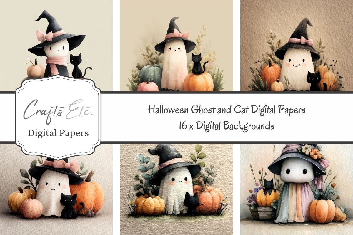 CraftsEtcOnline's tweet image. New in my shop! Adorable Watercolour Halloween Digital Papers featuring a sweet ghost witch, pumpkins and a tiny black cat.
🛒 Grab yours now: creativefabrica.com/product/hallow…
#DigitalPapers #Halloween #CuteSpooky