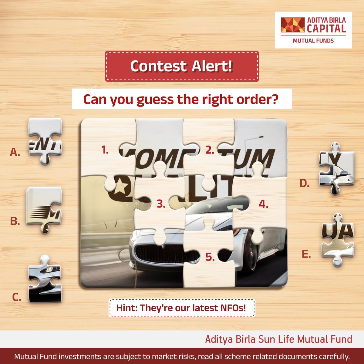 Contest Alert! 
Think you're quick with puzzles and your funds? Let’s put that to the test!

Can you guess the right order of the pieces and unscramble this puzzle?