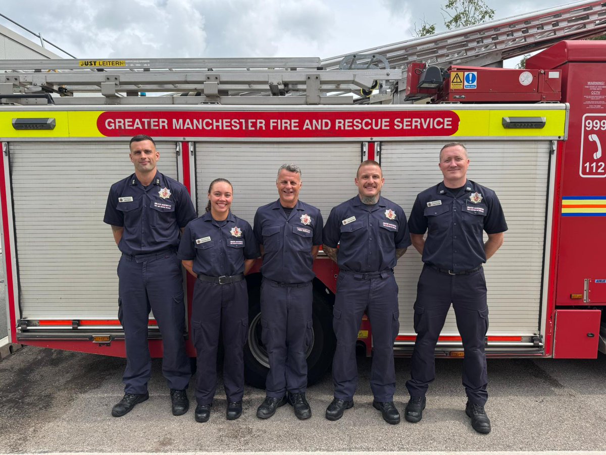 manchesterfire's tweet image. Good luck to the crew from Moss Side Green Watch, who are representing GMFRS at today's Regional Breathing Apparatus Challenge!
They'll be up against crews from Merseyside, Cheshire, Lancashire and Cumbria at the event, which is taking place at Cheshire FRS Training School.