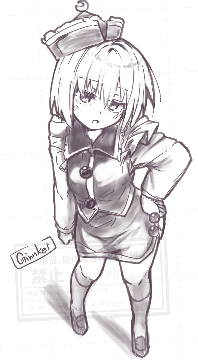 ieknnig's tweet image. 今日は幽霊の日らしいのでルナサの落書き