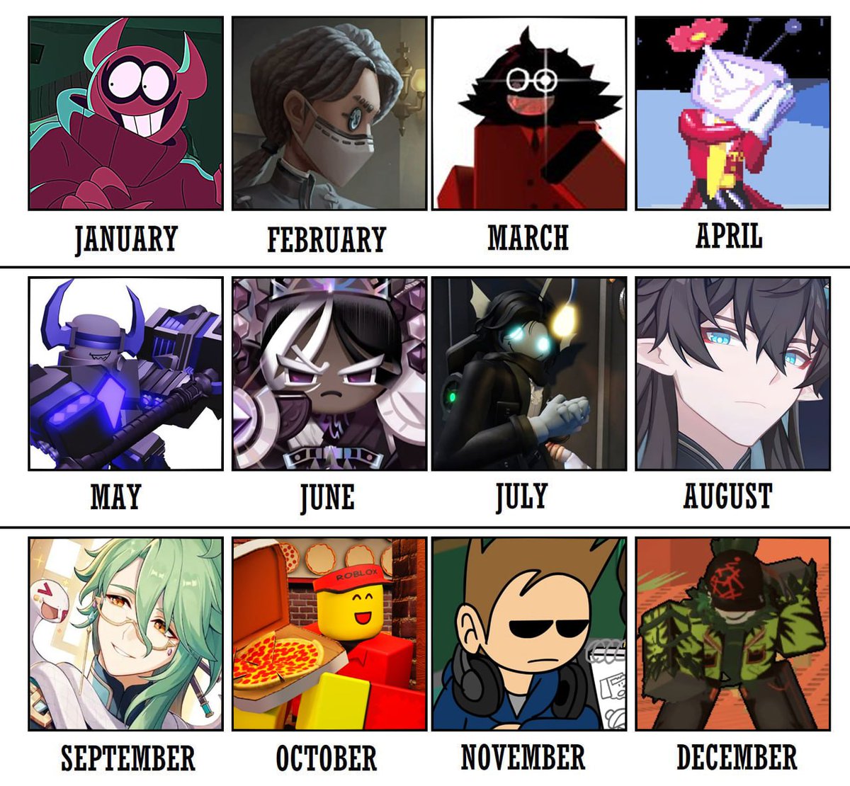 xXVi0letDustXx's tweet image. Your month - My favorite character
