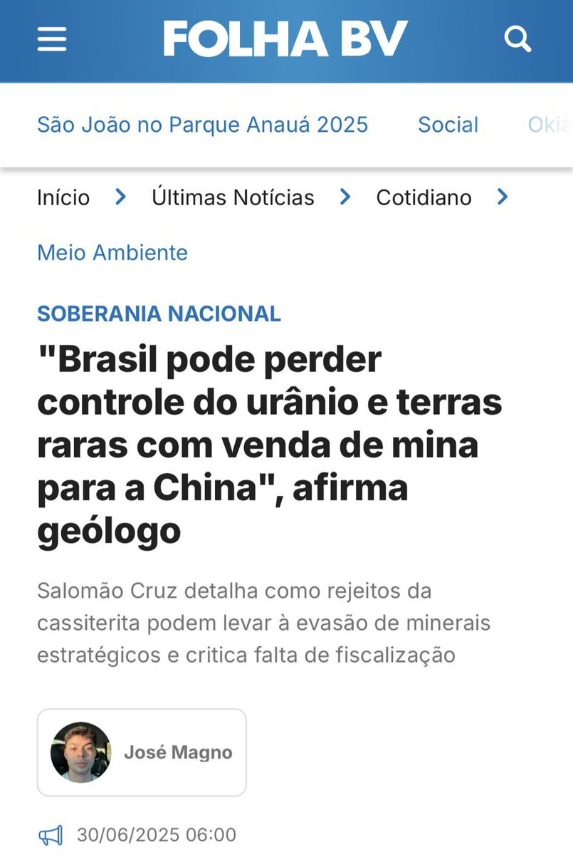evandroratho's tweet image. Ninguém põe a mão nos minerais dos brasileiros, né?