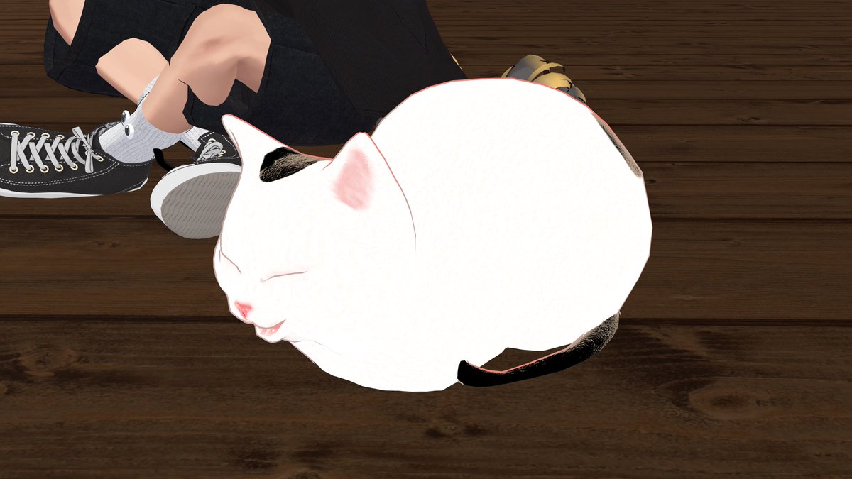 algae73's tweet image. おそうじネコちゃんをしろ丸改変したので、ﾈｺﾁｬﾝとして写真が撮れる！🐈
