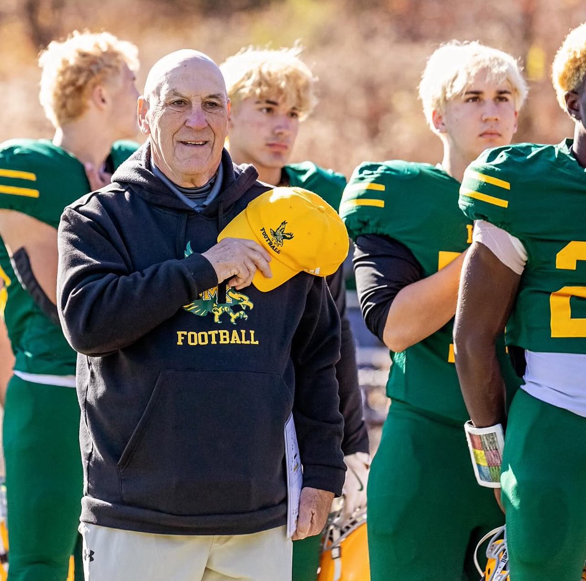 CoachMaginnis's tweet image. This is a tough one for NJ HS Football — we lost a legend. Coach Gerry Gallagher was one of the most positive, supportive coaches I’ve ever been around. Taught me a ton about the Wing-T, one of the 1st people to congratulate me on my 1st HC job. You will be missed
“Go Get Em”🏈