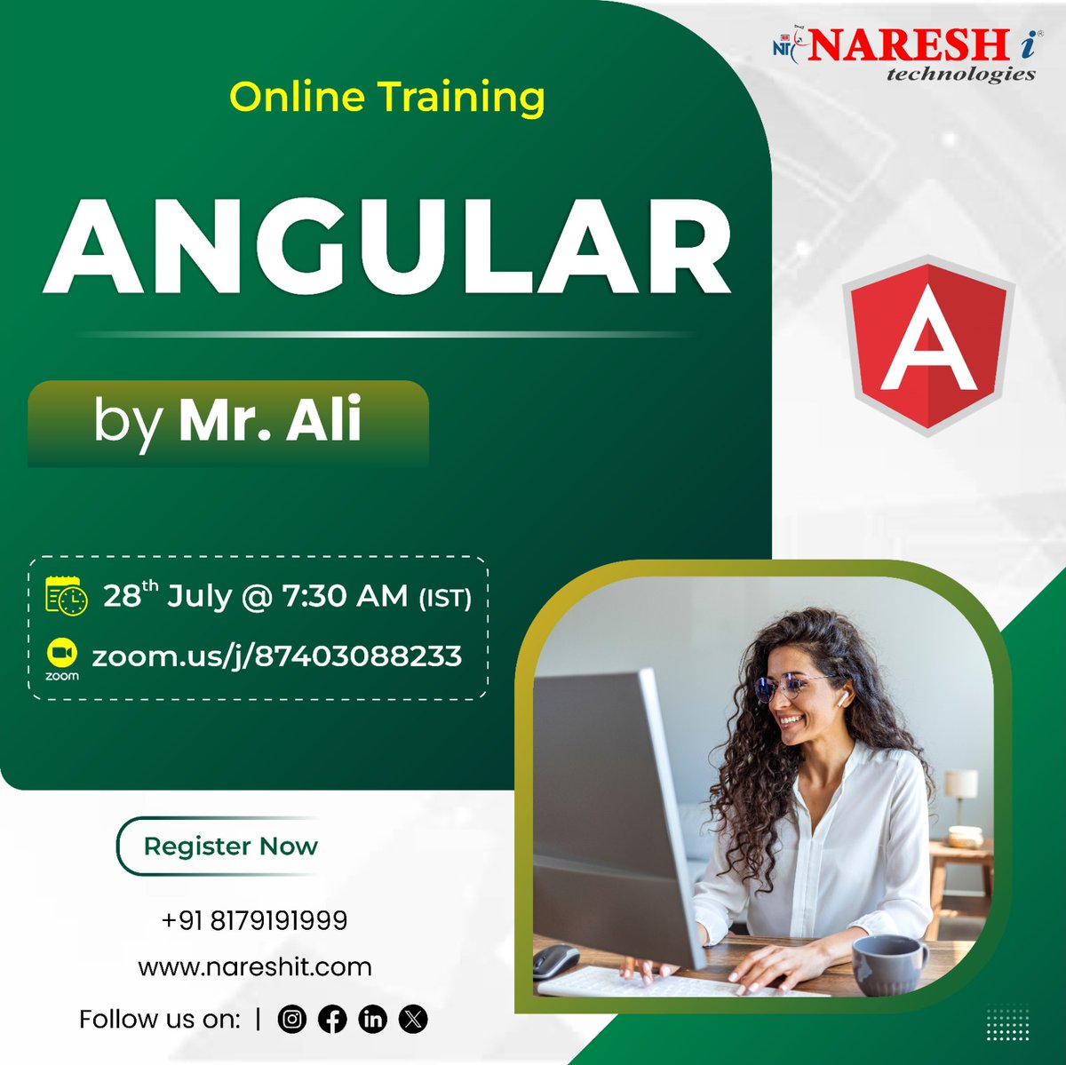 srikanth1787592's tweet image. 🚀 Ready to build modern web apps with Angular?
🔗Enroll Link: tr.ee/xIryYT
👨🏫 Learn with expert Mr. Ali in a community-driven classroom
📅28th July | ⏰ 7:30 AM IST
🤝Connect, code, and create with fellow devs!
#LearnAngular #WebDevCommunity #FrontendTogether