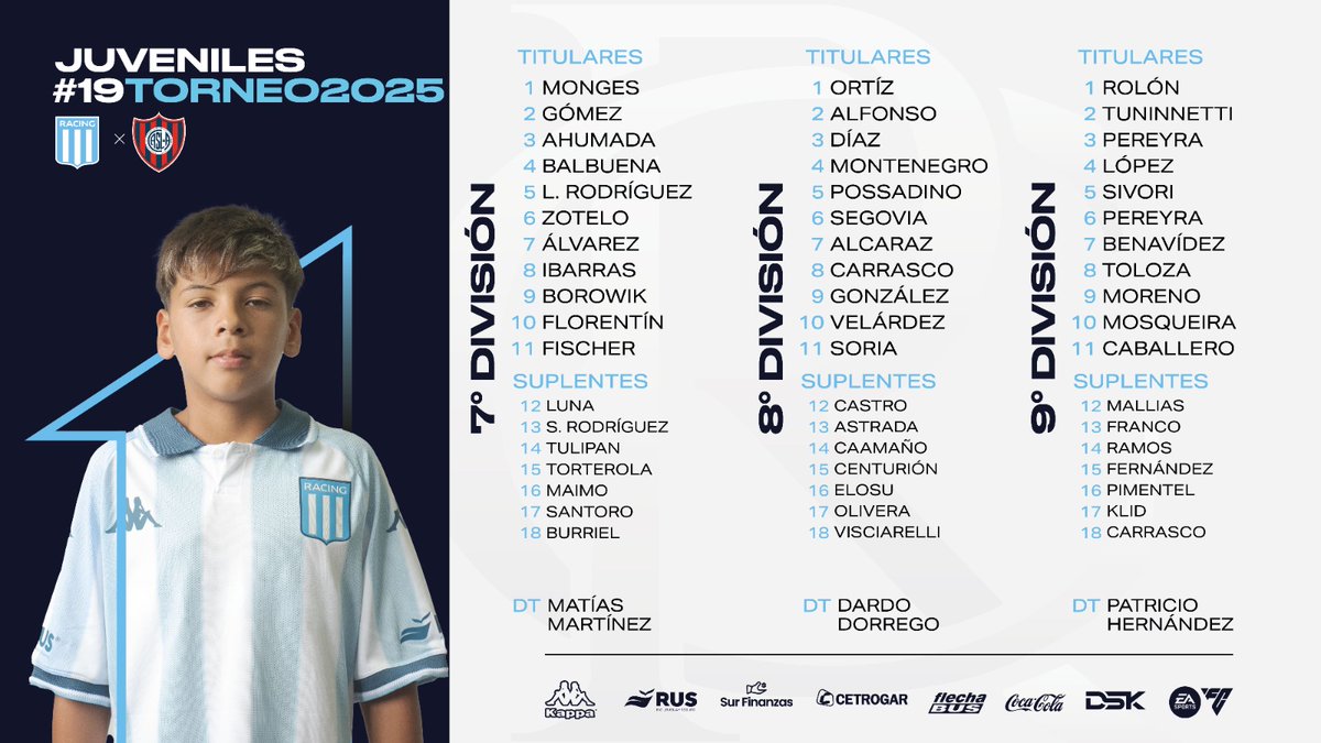 RacingClub's tweet image. A las 9:00 comienza la 19ª fecha del torneo de Juveniles de la @LigaAFA, ante San Lorenzo. En el Predio Tita juegan las tres categorías menores y las tres mayores visitan la Ciudad Deportiva, en el Bajo Flores.
La jornada de local se ve en ▶
youtube.com/watch?v=80qkeS…