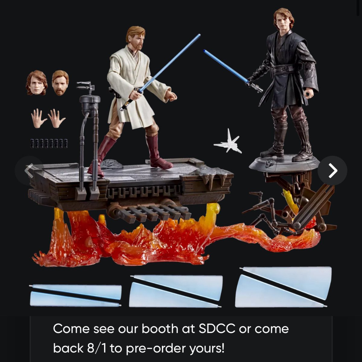yak_face's tweet image. TBS Anakin Skywalker & Obi-Wan Kenobi Set available August 1 at Hasbro >>> hasbropulse.com/product/star-w… #hasbro #blackseries #starwarsblackseries #rots #revengeofthesith #episodeIII #starwars #hasbropulse