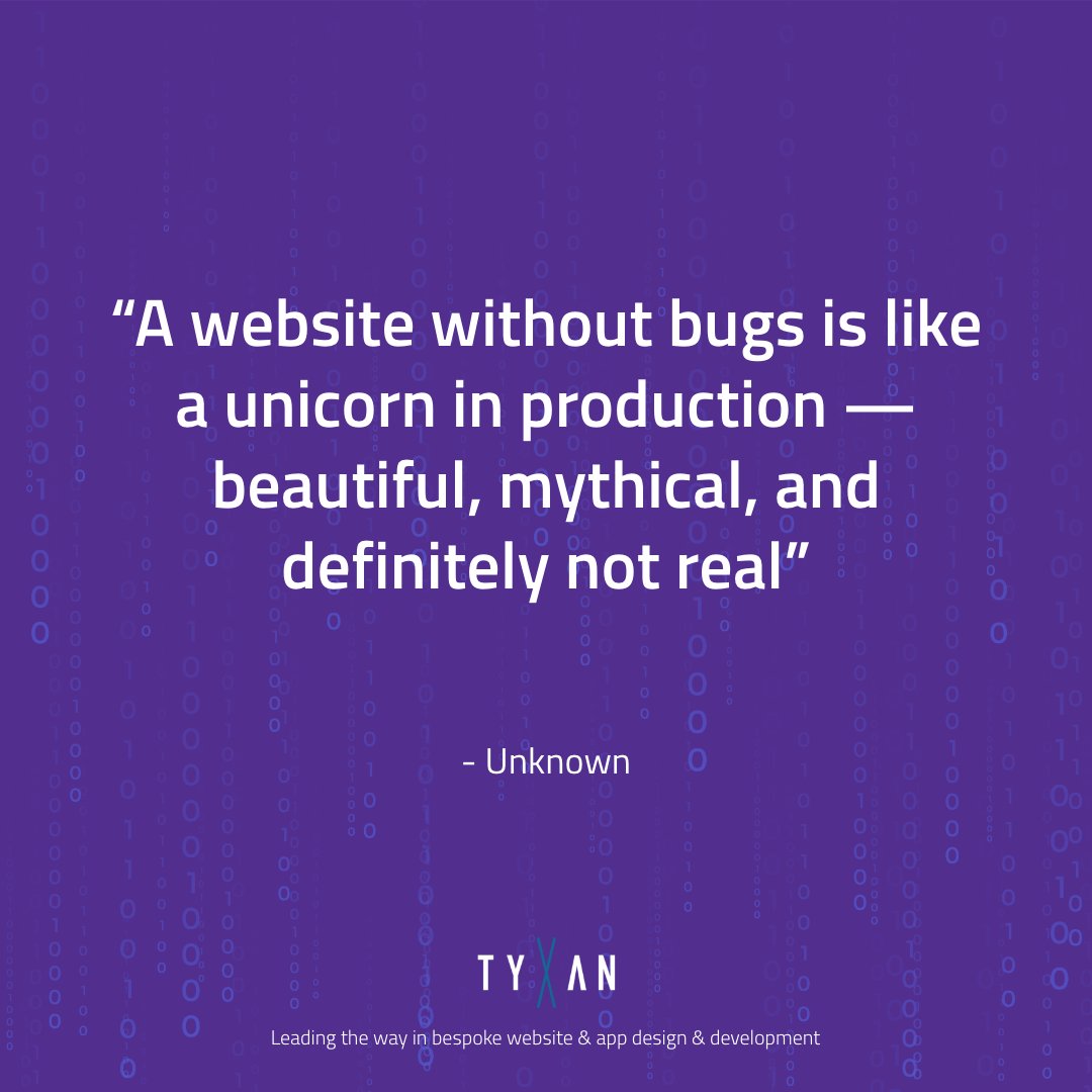 TyxanLtd's tweet image. 🦄✨ The real fantasy? A bug-free website.

That’s why we focus on building robust, well-tested solutions... with just a touch of magic. 💻🚀

#TyxanQuotes #WebDevHumour #BugLife #CodingReality #WebDesign #DevLife #TechLaughs