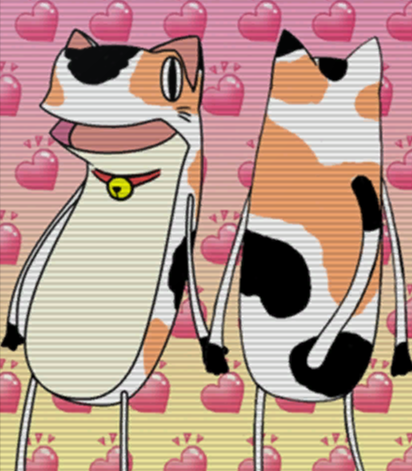 sciadv_bot's tweet image. Serika's Gero Froggy and Calico Gero Froggy have been evicted from their apartment and are looking for a new home.