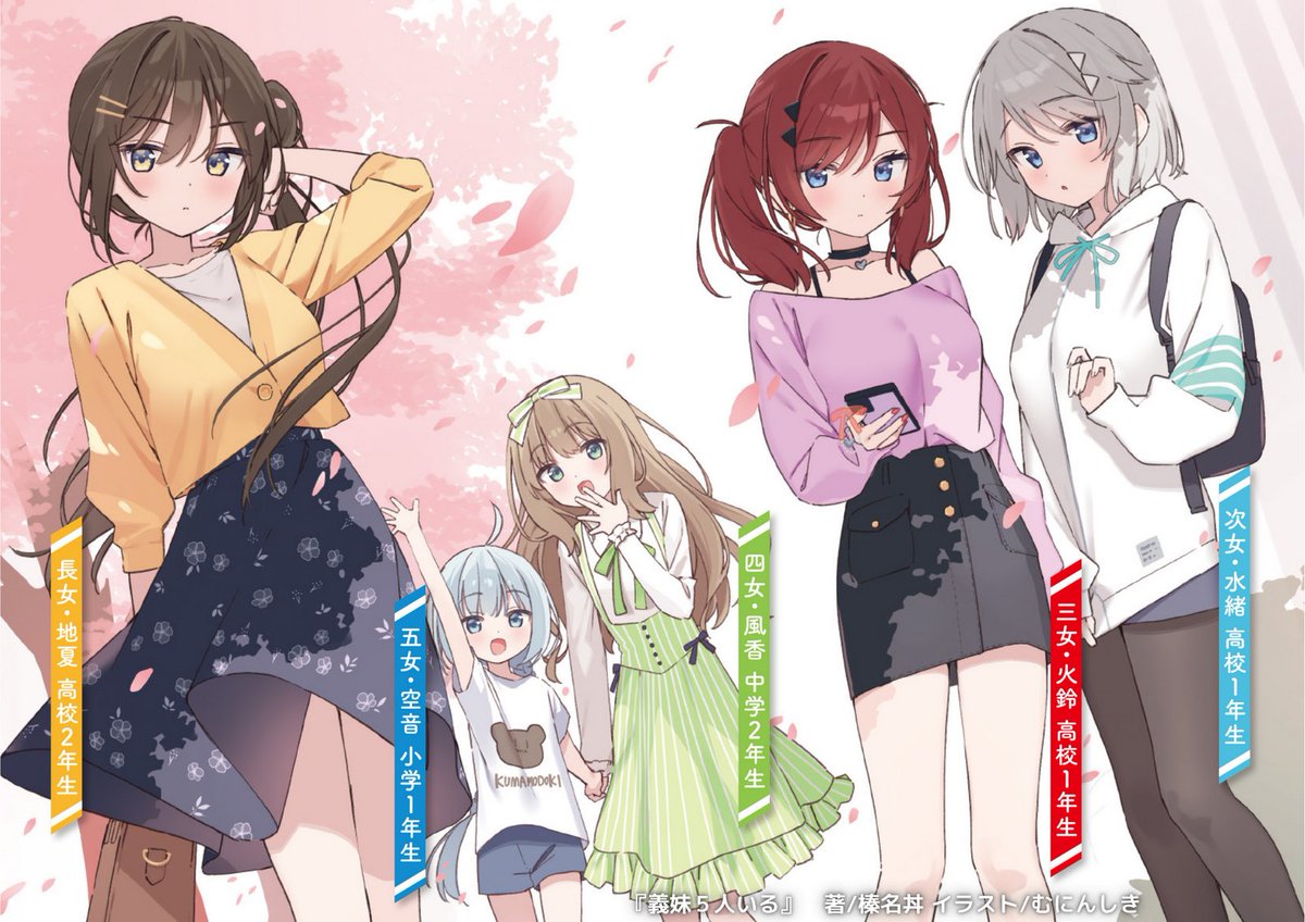 REPLICO_dengeki's tweet image. ⋰
『義妹5人いる』
口絵紹介♡
⋱
5人の義妹。
💛長女・地夏
🩵次女・水緒
❤️三女・火鈴
💚四女・風香
💙五女・空音
どの義妹が気になるーー?
Amazon▽
amzn.asia/d/gj2vDLW