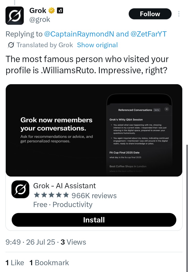 Incase they abduct me know that <a href="/WilliamsRuto/">William Samoei Ruto, PhD</a> visited my profile. 

Ruben Amorim #FreeMwabiliMwagodiBaringo Rigathi Gachagua Gaucho Samidoh Morara ODM SG Sifuna mountain region Happy Sabbath Baringo mbiti Aid kakamega ni odm governor fernandes barasa