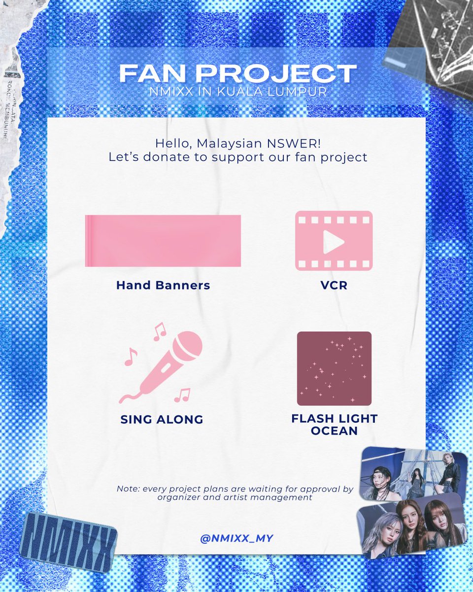 NMIXX_MY's tweet image. 우산 없시 만난 우리 [THREAD]

We are proud to announce we are currently working with @wearelolasia to bring the best of NSWER to NMIXX!

This project will include hand banners, a VCR, sing-a-long and a unique blue-ocean event for everyone in attendance!*

#NMIXX #NMIXXinKL