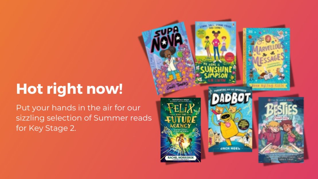 Take a look at our gripping Summer reads for Key Stage 2 that'll be sure to keep holiday boredom at bay! You’ll find all our top picks in the Everybody read! area of the website, dedicated to Reading for Pleasure and open to everyone, not just Little Wandle members! 😎