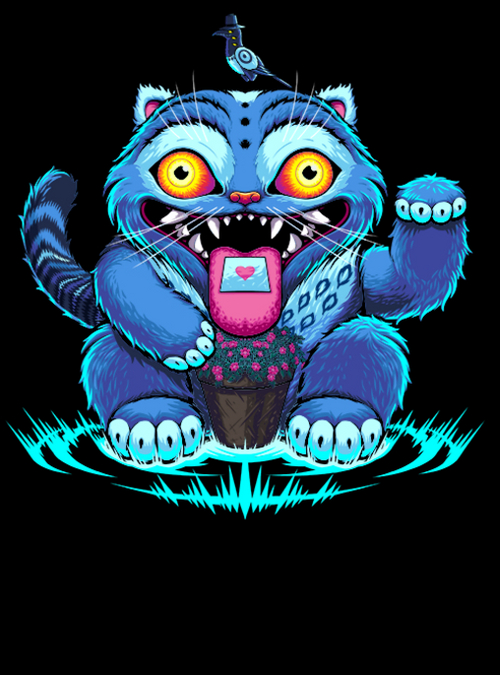 qwertee's tweet image. "Derpy Blue Tiger" for just 12hr more on qwertee.com/last-chance RePost for chance at FREE TEE!