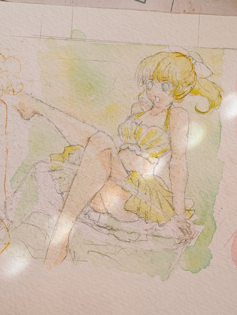 Ich hab das erste Mal seit Jahren wieder traditionell eine #KAKAOKarte gemacht und ich hyperventiliere jetzt schon bei dem Gedanken das zu colorieren. 
Ich brauche bessere Radiergummi... Oder bessere Skills. 
#artinprogress