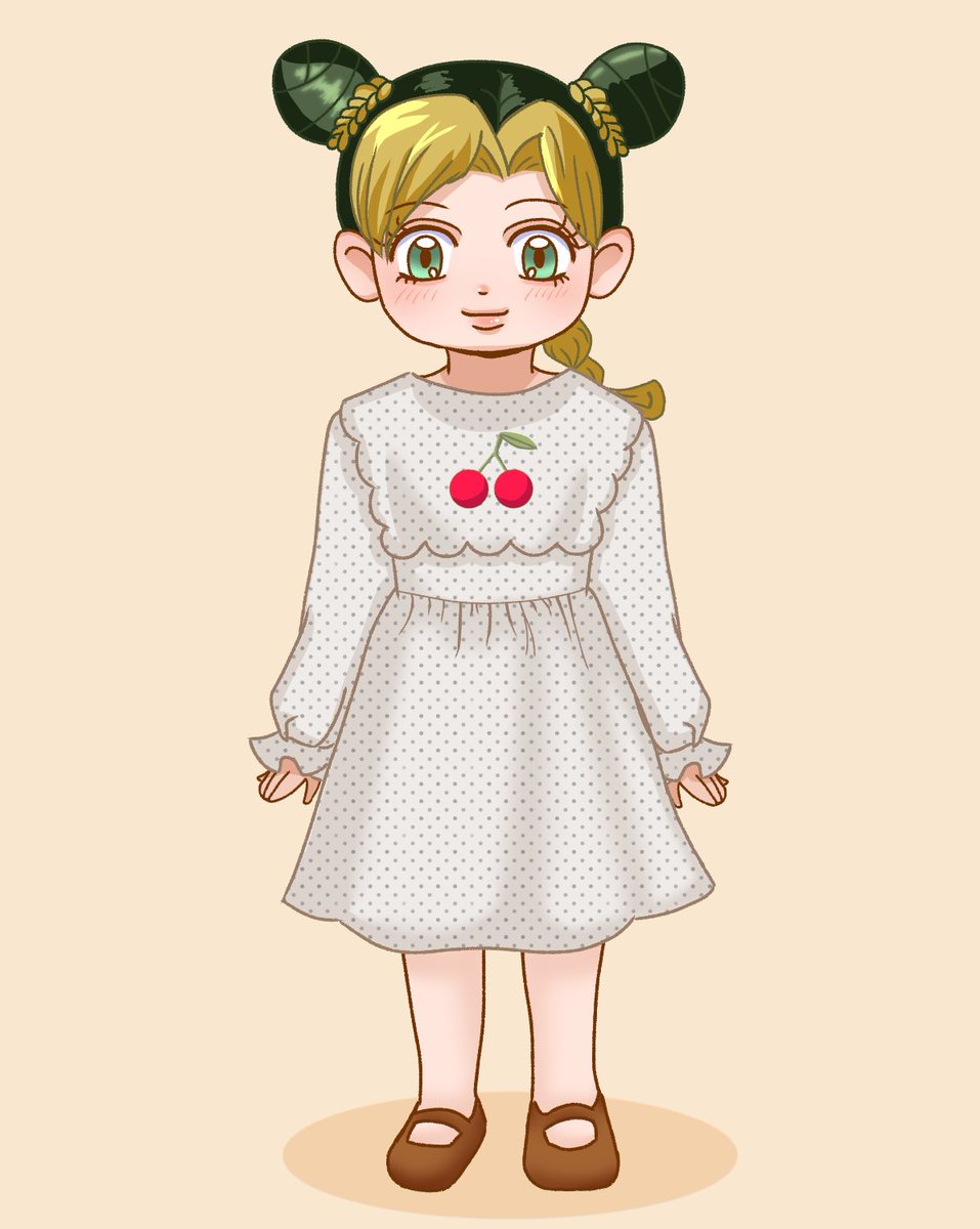 20250215start's tweet image. #jjba #jjbafanart 
花京院が徐倫ちゃんに服あげるならこんなのくれると思う🍒