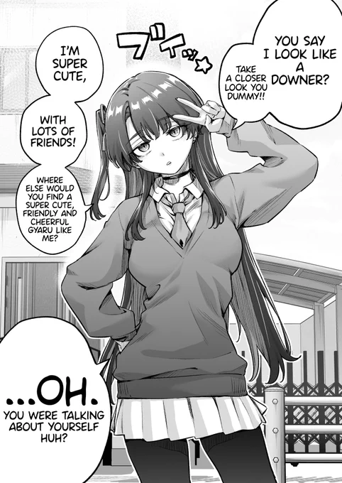 @yakitomahawk English version! [Downer Gyaru-chan's self-esteem is too high!!] 