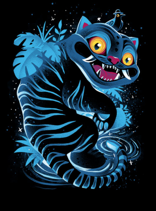 qwertee's tweet image. "Supernatural Tiger" for just 12hr more on qwertee.com/last-chance RePost for chance at FREE TEE!