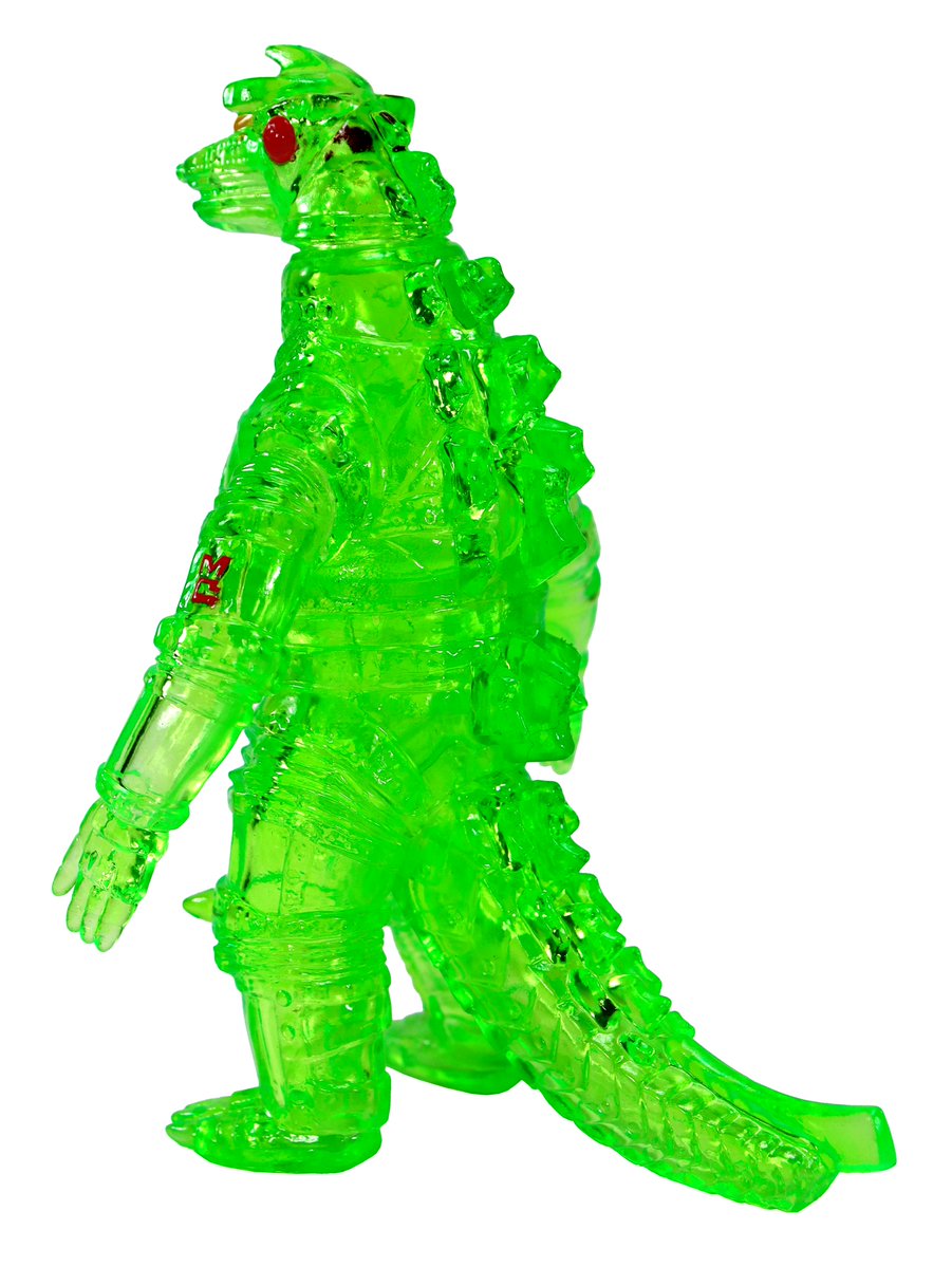 mono_shop's tweet image. #ワンフェス2025夏 会場販売アイテムではミドルサイズで #メカゴジラ も #フィギュア王 限定カラーで登場。こちらのグリーン・クリアバージョンは50体限定で販売。こちらはお値段5610円です。 #WF2025S #ゴジラ