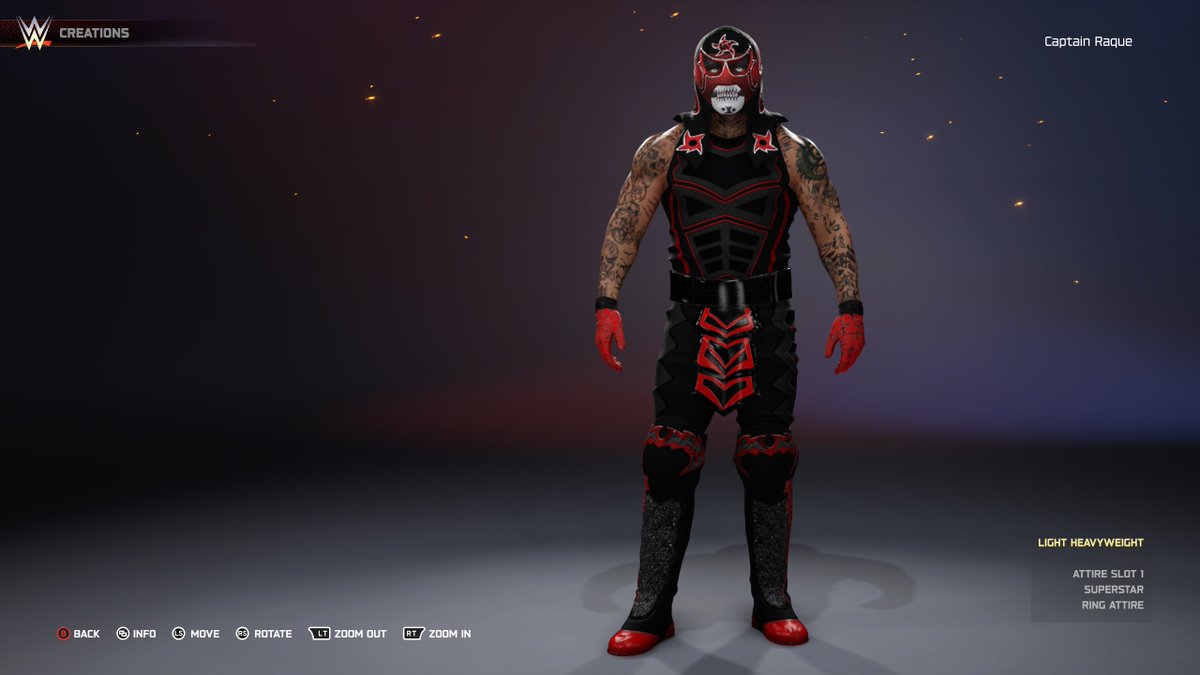 CaptainRaque322's tweet image. I think first attire is done, will start working on next one #WWE2K25