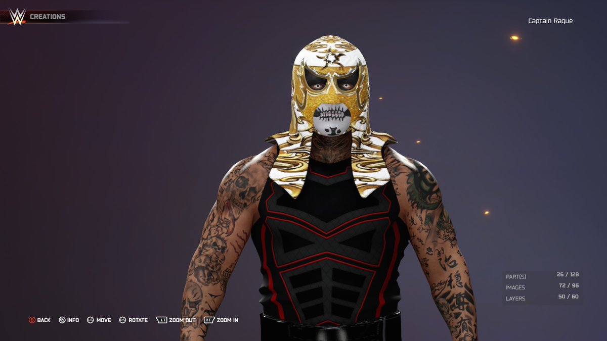 CaptainRaque322's tweet image. I think first attire is done, will start working on next one #WWE2K25