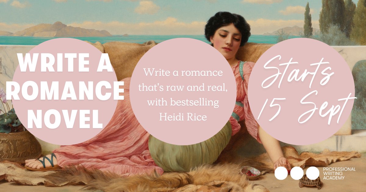 Profwriting's tweet image. Want to write love stories that truly connect?
Join USA Today bestselling author Heidi Rice this September for a 7-week online course in writing romance with heart, heat and market appeal.
Starts 15 Sept. Early bird open now.
zurl.co/JyL2C