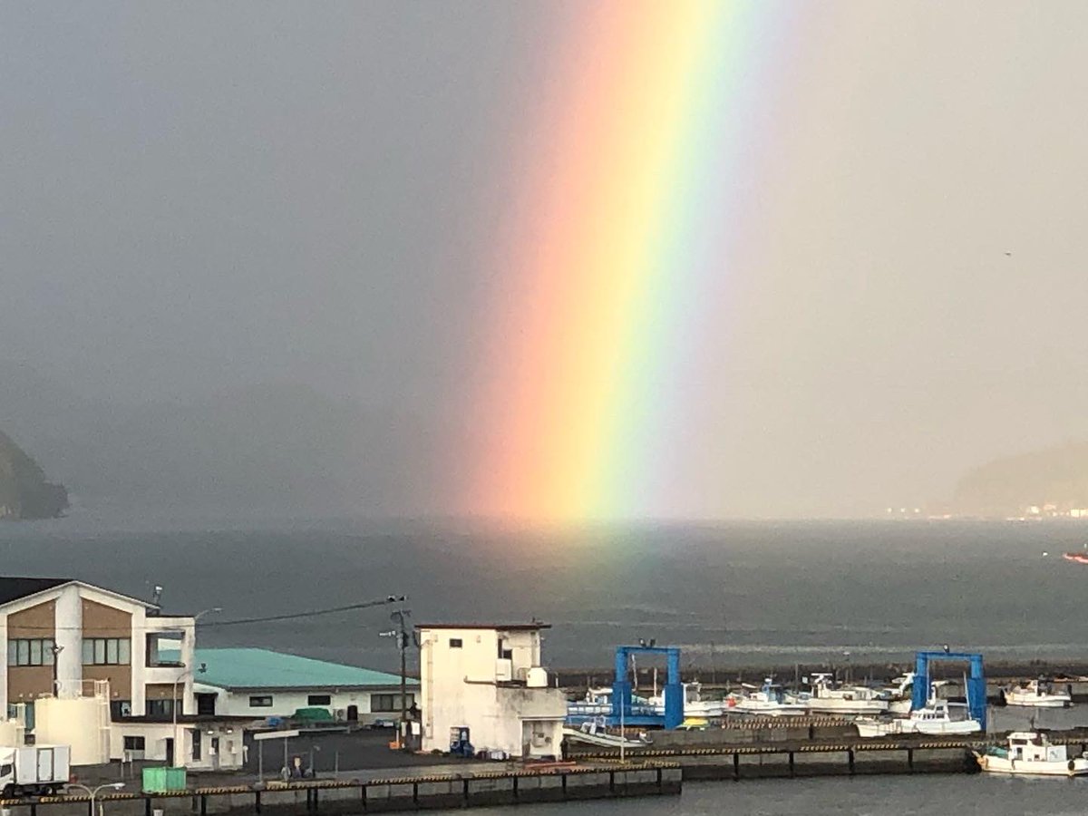 _neconya's tweet image. 虹の根元　の画像がたくさん投稿されているので私も^ ^
目の前で昇り始め、アーチになり、消えていきました
感動してずっと見てた
2022年11月28日の午後
#虹 #虹の根元