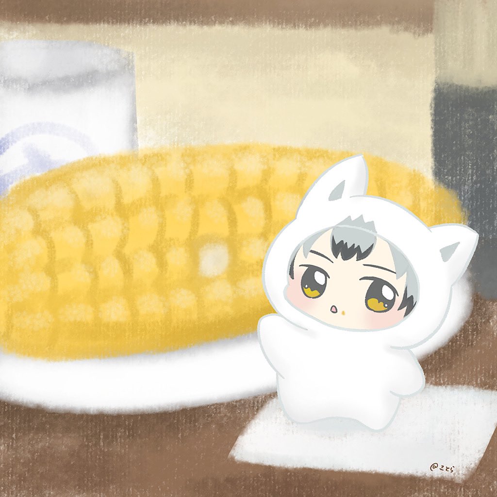 kotora_1877's tweet image. 「甘くて美味いわ。ええとうもろこしやな」