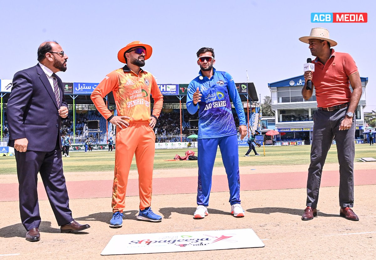 ACBofficials's tweet image. 🚨 TOSS ALERT! 🚨
The Speenghar Tigers have won the toss and opted to bat first against the Amo Sharks in the 14th game of the 10th edition of the Etisalat Shpageeza Cricket League 2025, powered by XBull. 👏
#Shpageeza | #SCLX | #XBull | #Etisalat | #SGTvAS