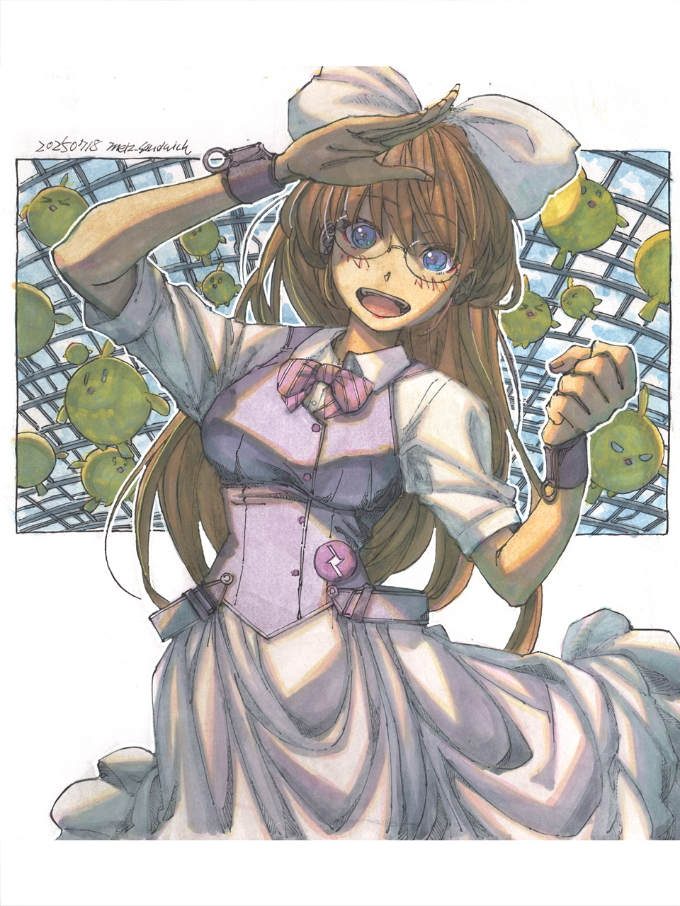 アナログ　原画イラスト 水彩画原画0002
