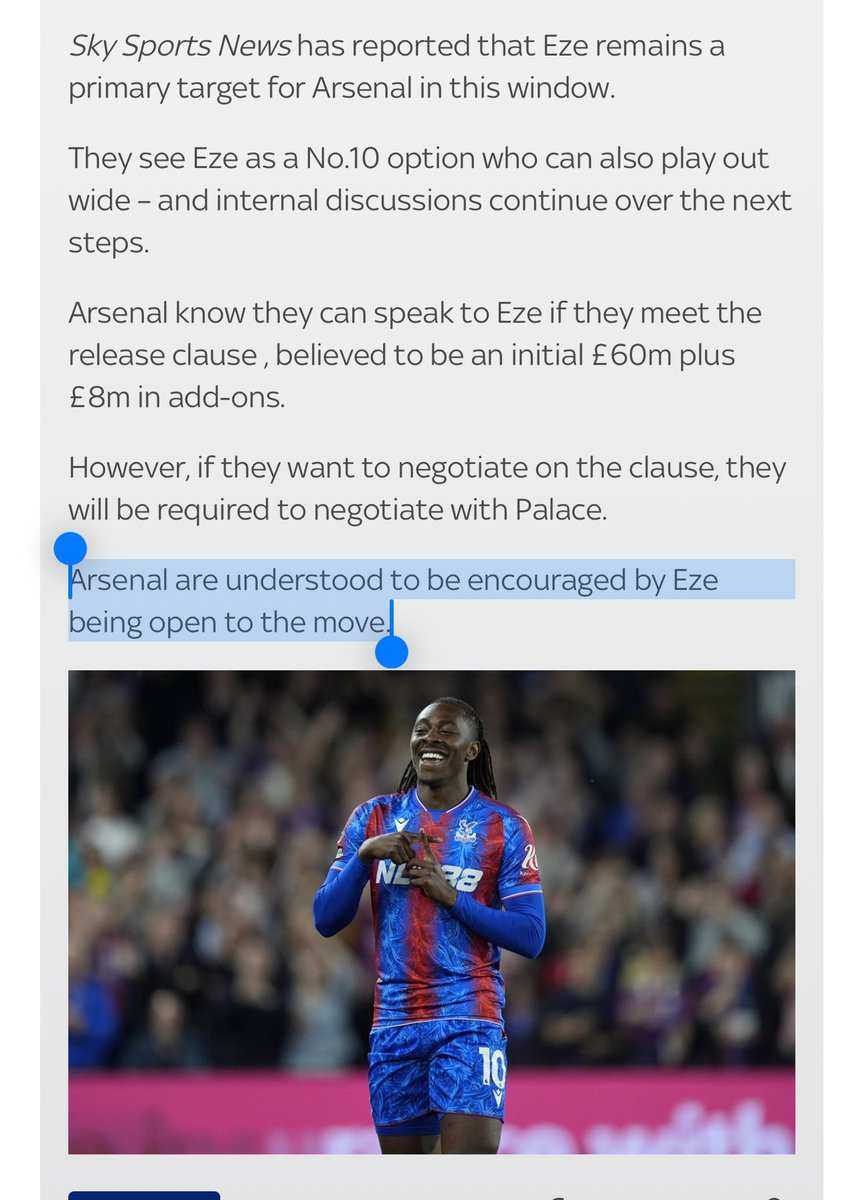 AFCI4I's tweet image. 🚨🚨
( @SkySportsNews )
ومن المفهوم أن أرسنال يشعر بالتشجيع من أجل التحرك ل إيزي
لأن اللاعب منفتح على هذه الخطوة.