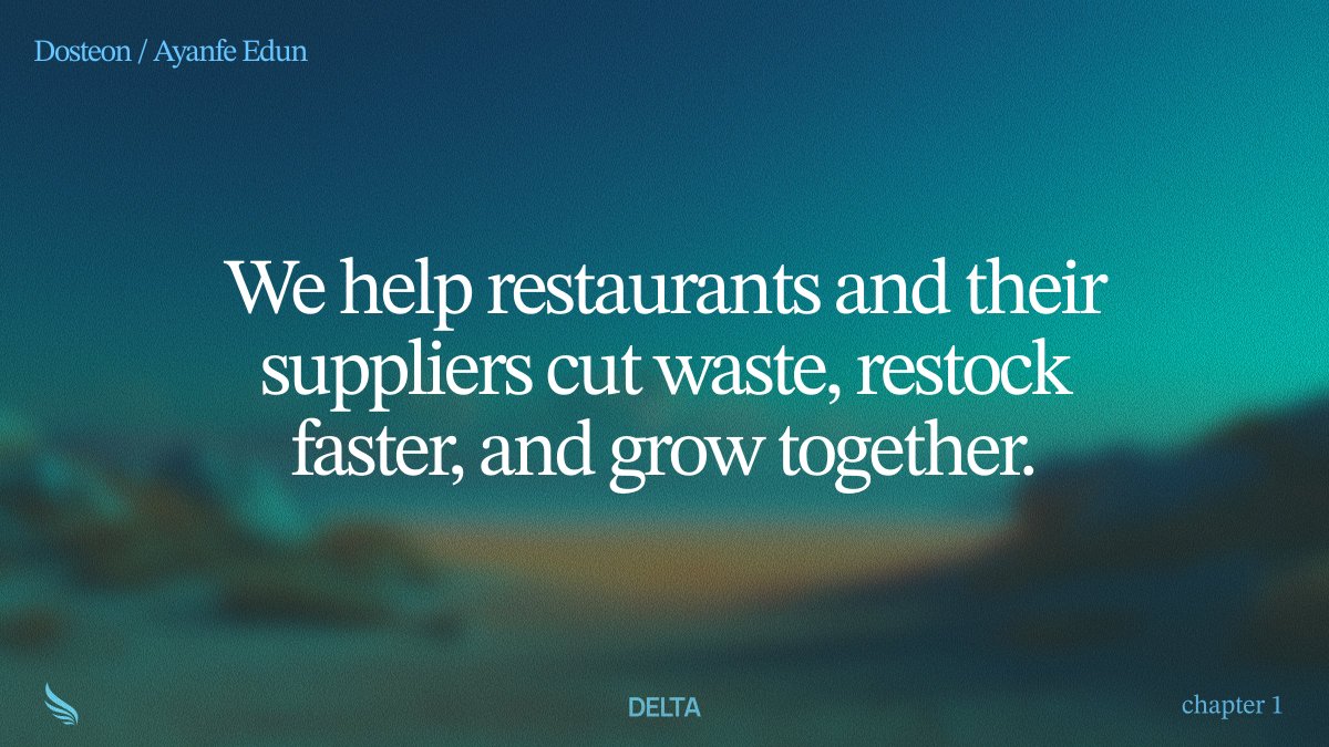 Day 4/21 of building in public at <a href="/_TheResidency/">the residency</a> 

Finally came up with a one-liner for <a href="/Dosteon/">Dosteon</a> 

#delta #theresidency #buildinginpublic