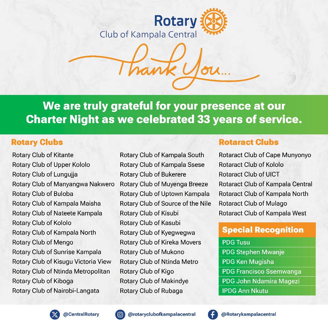 Rotary Club of Kampala Central tweet media