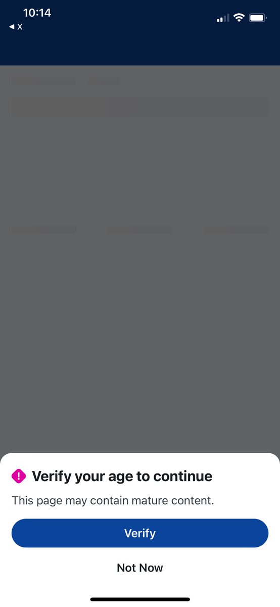 Snowripper1106's tweet photo. So I can’t even access my medical reddit boards this morning thanks to the U.K. locking down the internet. If I press verify another screen pops up wanting my ID… you can’t be trusted with my fucking ID. #SafetyAct good lord… everyone move to the dark web. https://t.co/ZcRYmjBnsC