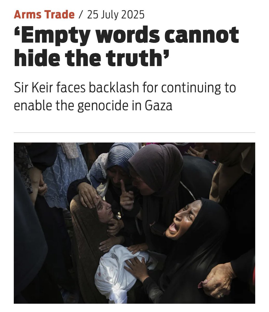 “Keir Starmer and David Lammy have been defending and enabling the indefensible for over 20 months. They are complicit in the genocide of our age. The blood of thousands of Palestinian children runs all the way to the door of Number 10.”