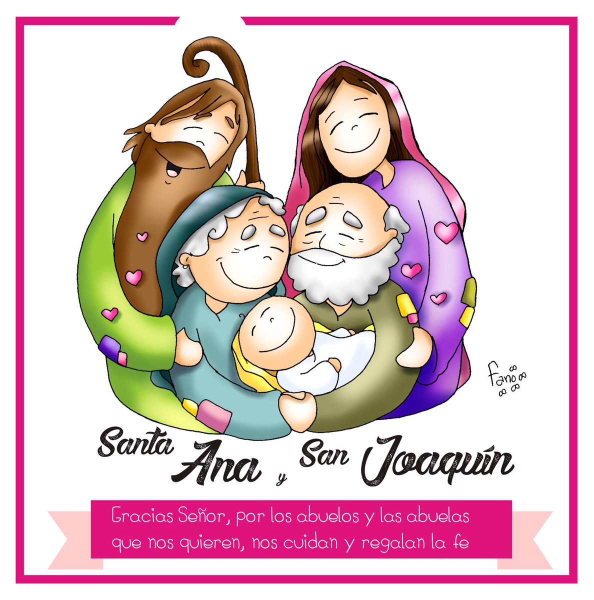 Hoy es un día precioso, ¿no os parece? Felicidades a abuelos y abuelas, a las Anas y Joaquines.