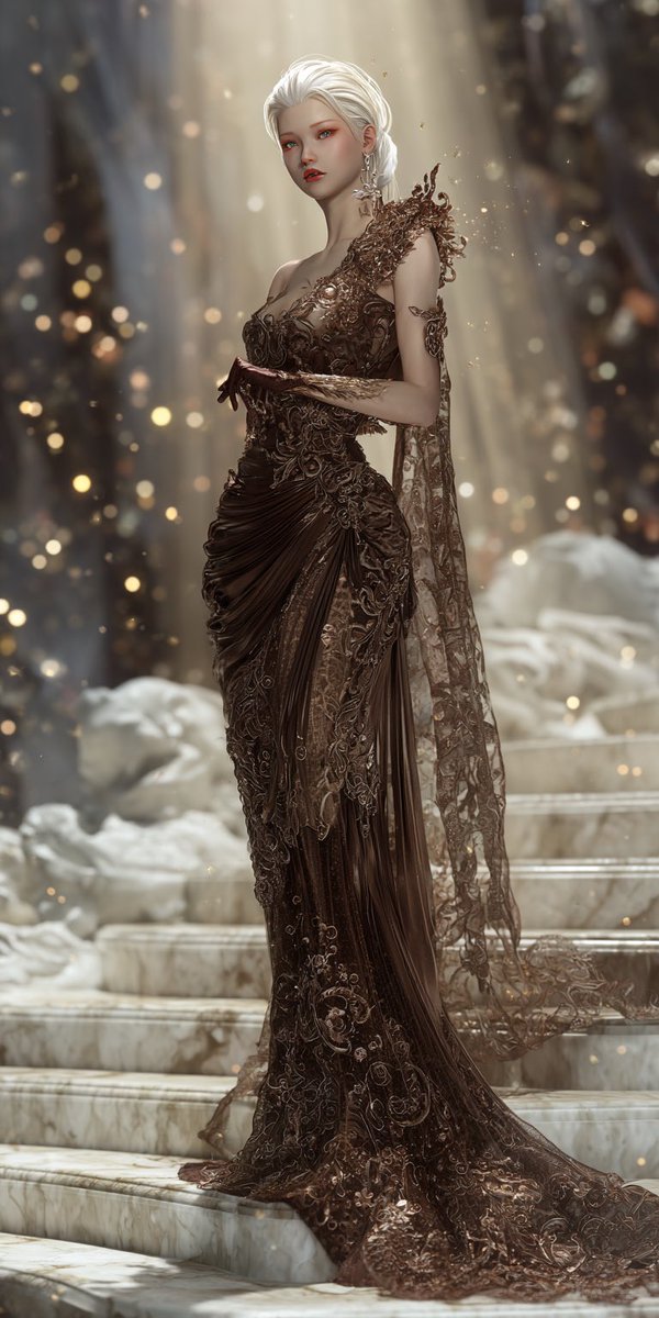 iUllr's tweet image. she descended in silence, veiled in flowing chocolate & otherworldly grace.
a vision of sacred beauty ~ untouchable, unreal, unforgettable.
grateful for the brilliant concept by @AITalesNBH