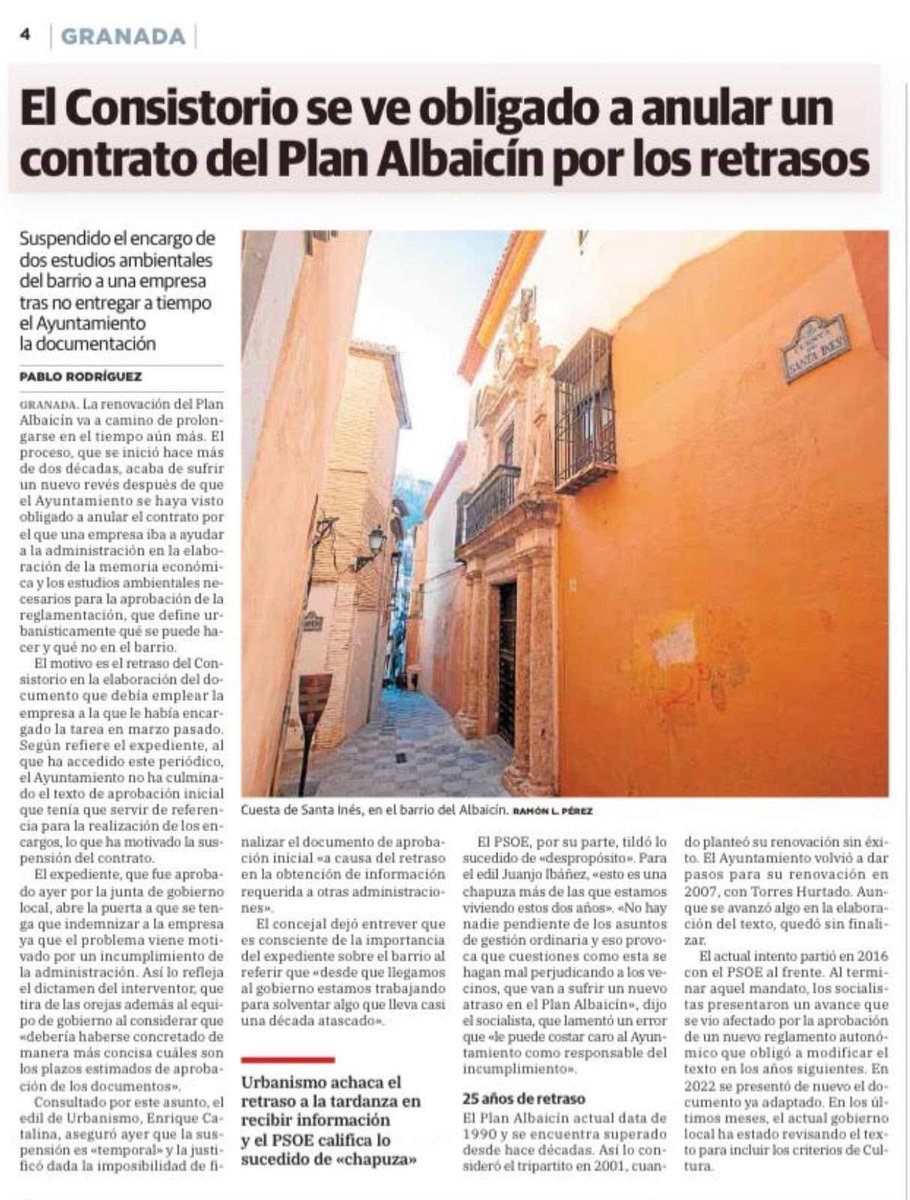 granadapsoe's tweet image. Los que venían a arreglar Granada la están dejando peor que nunca
Menudos gestores. Otro ejemplo que costará tiempo y dinero a los granadinos
A Granada no le sienta bien Carazo