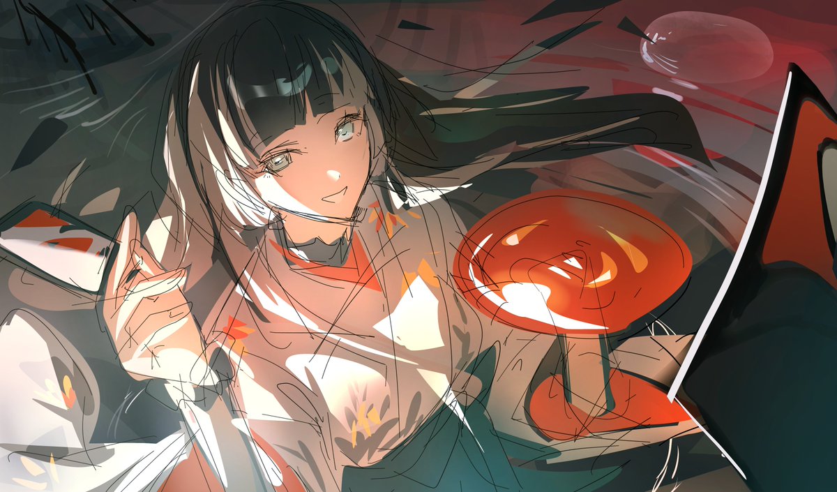 harukayu_yu's tweet image. 月見で一杯