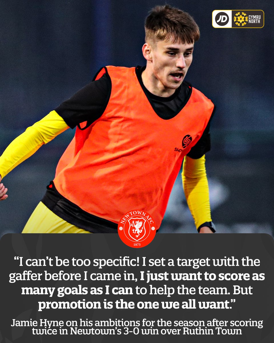 CymruLeagues's tweet image. A brace for @jamiehyne on his @NewtownAFC debut last night ✌️