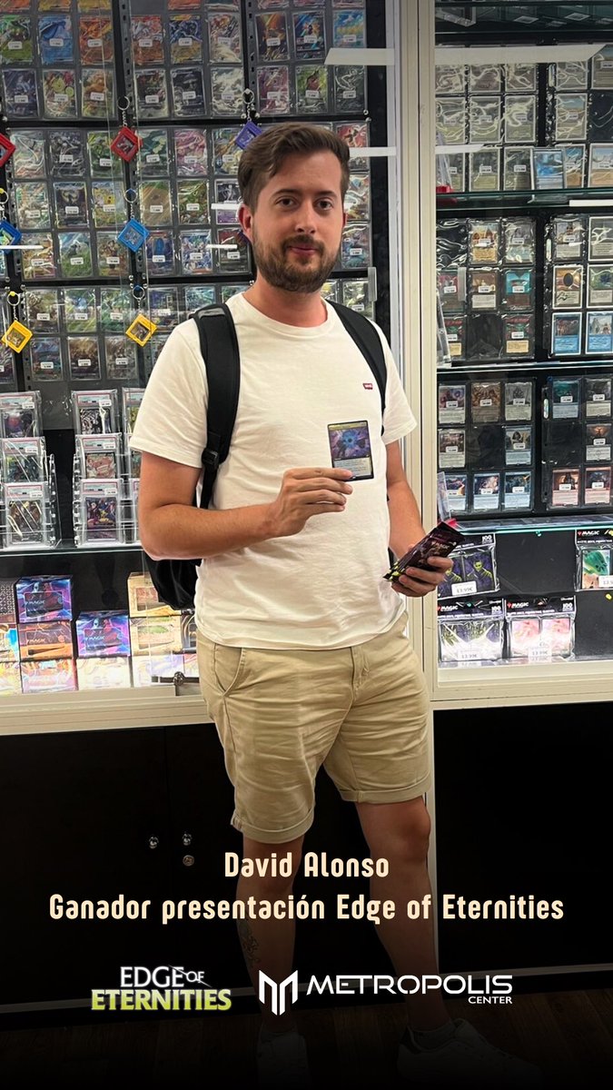 MetropolisCnter's tweet image. ➡️ Ayer viernes comenzamos con las presentaciones de #edgeofeternities
🧑🚀 David Alonso se proclamó campeón de la primera jornada.
🎉 ¡Enhorabuena, campeón!
#mtg #magic #magicthegathering