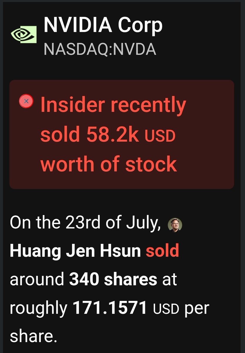 TheRealStockMom's tweet image. $NVDA - 340 shares? I guess Jensen Huang needed a new jacket. 🧥😂