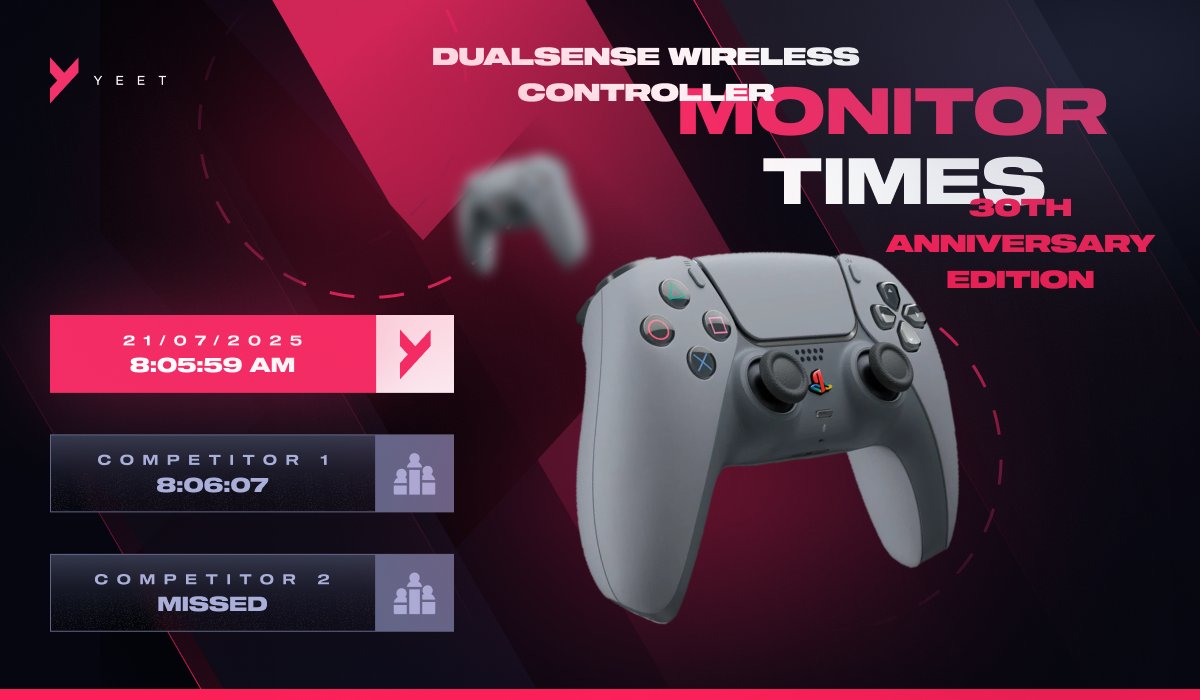 Yeet was the fastest to notify the PlayStation Limited Edition 30th Anniversary restock!🎮

Users got the alert instantly, monitor delivered flawlessly.🔥
This retro-inspired beauty didn’t last long, and Yeet made sure no one missed it.

Join us, link in bio!💚