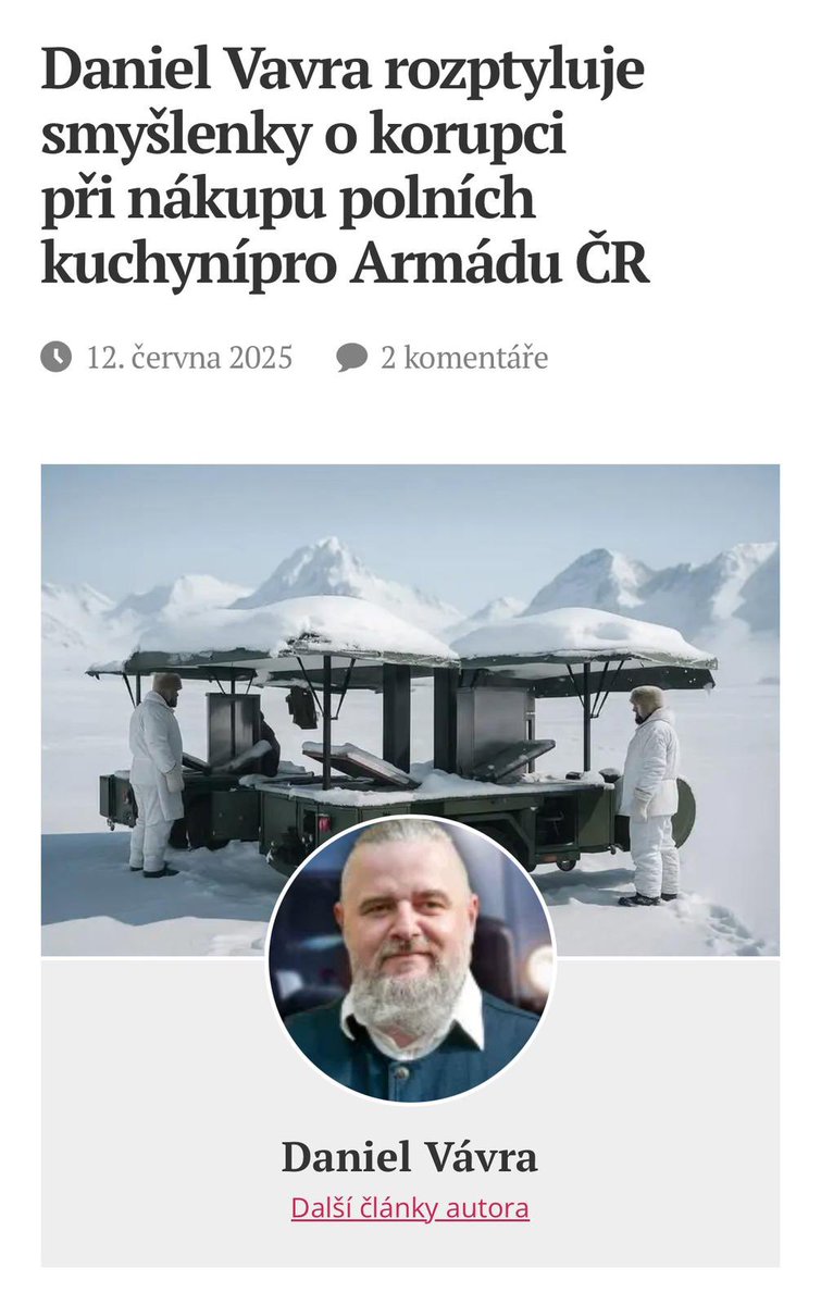 PatrikNacher's tweet image. 🍵💸 Předražené zakázky na polní kuchyně pro armádu pod taktovkou ministerstva obrany jsou učebnicovým příkladem negativních důsledků bezhlavého prosazování stále více % HDP na obranu, bez současného silného důrazu na efektivní, hospodárné a transparentní nakládání s veřejnými…
