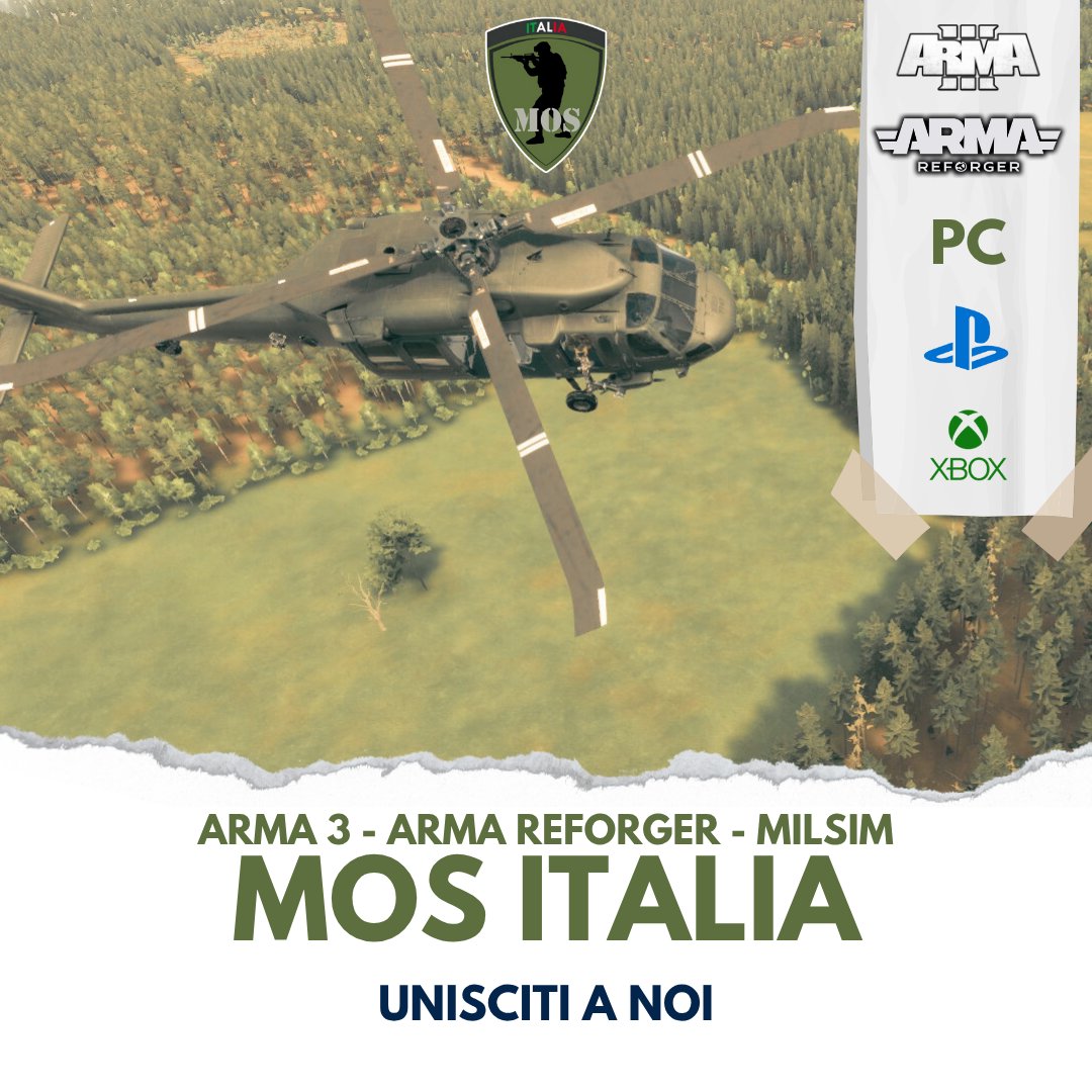 mos_italia's tweet image. Black Hawk operativo in volo.

Scrivi “Inbound”

#HeloOps #Arma3 #ArmaReforger #Milsim