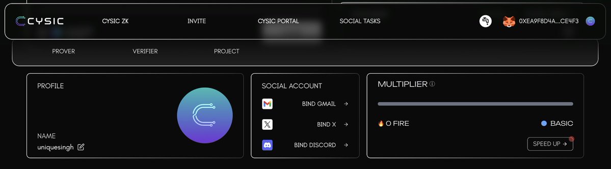 uniquesingh__'s tweet image. Getting started with @cysic_xyz Testnet? Here’s your no fluff guide to connect, claim, and earn
➤ Step 1: Start by connecting your MetaMask wallet
➤ Step 2: Before going further, bind a referral code 94EC1
➤ Step 3: Connect Keplr Wallet
Recommended: Import the same Ethereum…